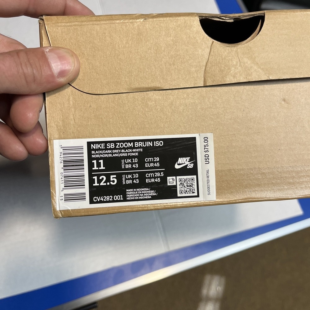Sz 11- NIKE SB BRUIN ISO MENS 'ORANGE LABEL'  BLACK - Picture 9 of 9